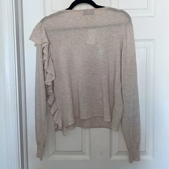 John + Jenn Women’s Asymmetrical Ruffle Sweater - Picture 6 of 7